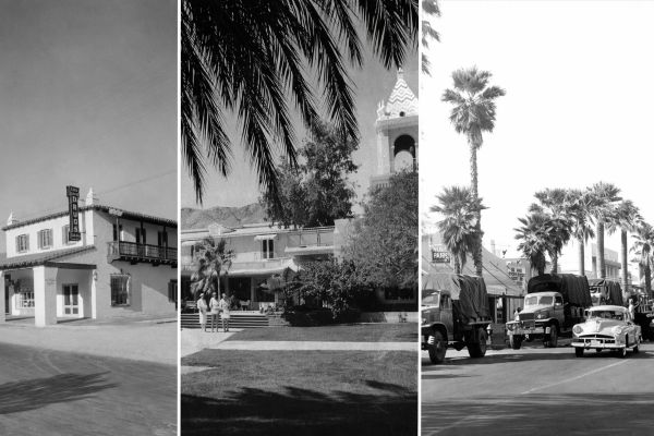 Three photos or early Uptown Palm Springs