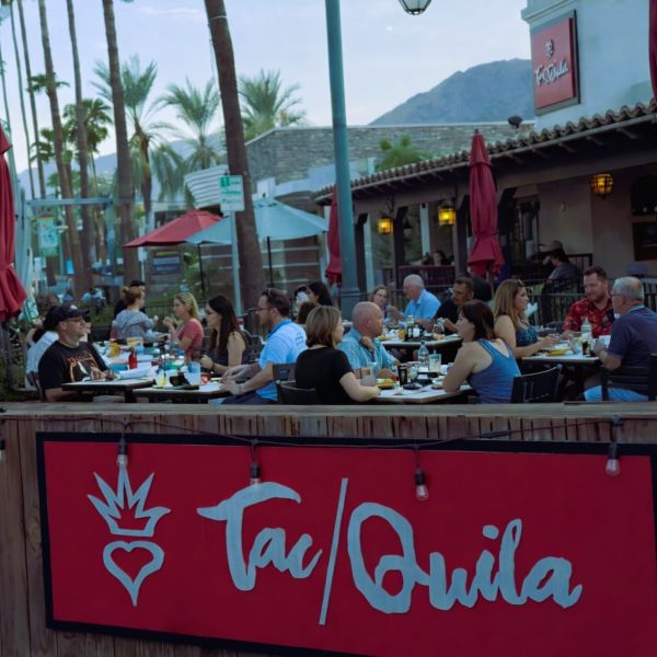TacQuila Palm Springs outside patio
