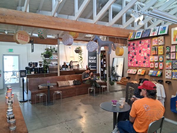 The Mentosa coffee shop et in the rear of a trading store