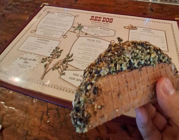 The Choco Taco a unique dessert twist with the menu at Red Dog Saloon